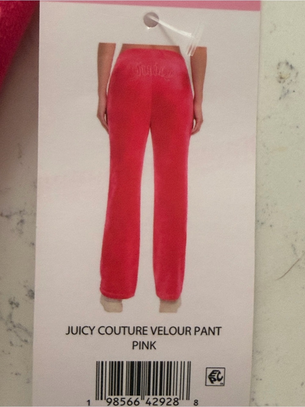 Juicy Couture Bright Pink Velour Wide-Leg Pants